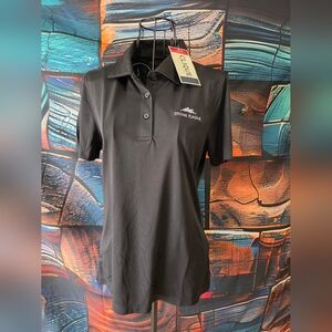 Clique Stone Eagle Black Women's Polo Shirt Size Small (W275)